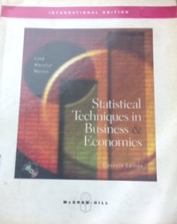 Statistical techniques in business & economics