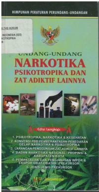 Undang-undang narkotika psikotropika dan zat adiktif lainnya