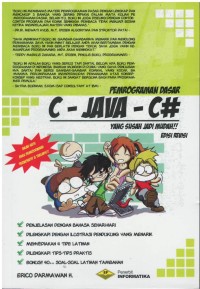 Pemrograman dasar C-Java-C# : yang susah jadi mudah