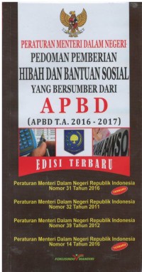 Image of Peraturan menteri dalam negeri : pedoman pemberian hibah dan bantuan sosial yang bersumber dari APBD