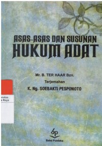 Asas- asas dan susunan hukum adat