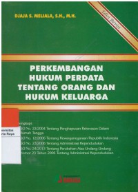 Perkembangan hukum perdata tentang orang dan hukum keluarga