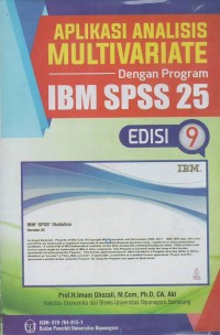 Aplikasi analisis multivariate dengan program ibm spss 25