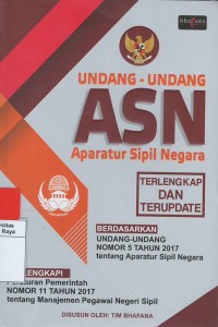 Undang - undang asn (aparatur sipil negara)