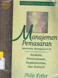 Manajemen pemasaran, jilid 1