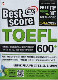 Best score toefl 600