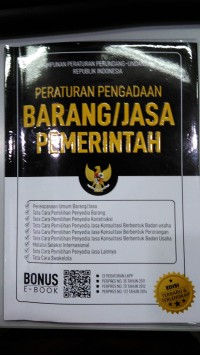 Peraturan pengadaan barang/jasa pemerintah