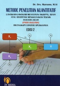 Metode penelitian kuantitatif : langkah - langkah menyusun skripsi, tesis atau disertasi menggunakan teknik analisis jalur (Path Analysis)dilengkapi contoh aplikasinya