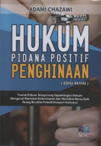 Hukum pidana positif penghinaan