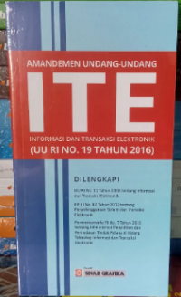Amandemen Undang-Undang ITE (UU RI NO. 19 Tahun 2016)