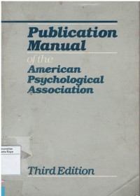 Publication manual of the american psychological association