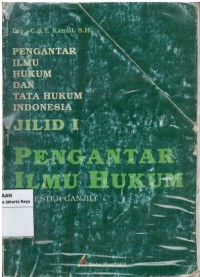 Pengantar ilmu hukum jilid 1