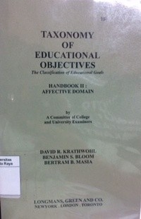 Taxonomy of educational objectives, handbook II: affective domain