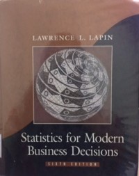 Statistics for modern business decisions