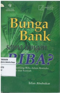 Bunga bank sama dengan riba?