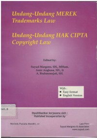 Undang-undang merek trademarks law = Trademarks law & copyrights law