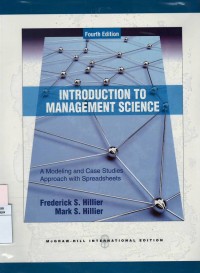 Introduction to management science : a modeling and case studies approach with spreadsheets