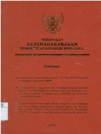 Peraturan ketenagakerjaan pemerintah Republik Indonesia 2012