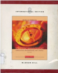 Strategic management : formulation, Implementation and control