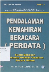 Pendalaman kemahiran beracara ( perdata ), Buku 1