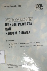 Vademecum hukum perdata dan hukum pidana