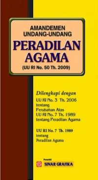 Amandemen undang-undang peradilan agama (UU RI no. 50 th. 2009)