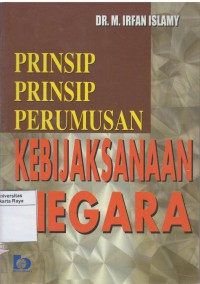 Prinsip-prinsip perumusan kebijaksanaan negara