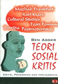 Teori sosial kritis: mazhab  frankfurt, karl marx, caltural studies, teori feminis, derrida, posmodernitas